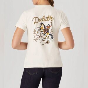 Duluth Women's Fence Mender Short Sleeve Crew T-Shirt Size M Cowgirl